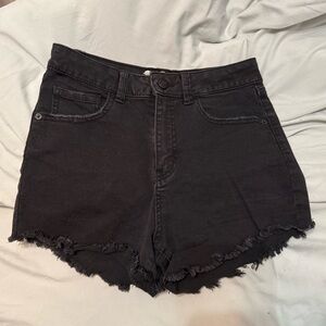 Black Denim Women Shorts